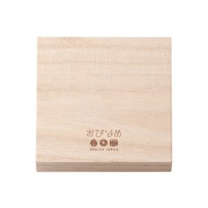 【名披露目・ご挨拶品に】おびどめ　木箱入ペアミニプレートセット1